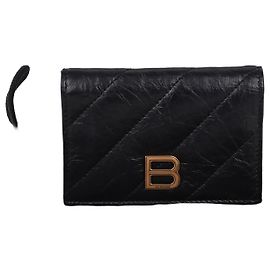 Balenciaga Porte-cartes matelassé Crush noir
