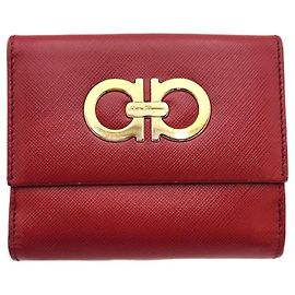 Salvatore Ferragamo Kompaktes Gambit Portemonnaie Rot