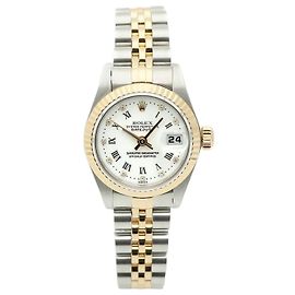 Rolex Reloj Datejust Combi para mujer con esfera limitada de números romanos blancos original