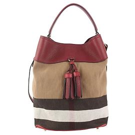 Burberry Borsa a secchiello House Check Ashby Susanna con nappa