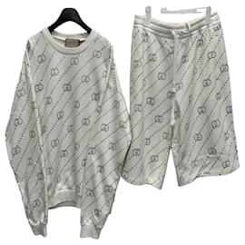 Sweatshirt mit Streifen und ineinandergreifenden Kristallen - Gucci