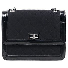 Chanel Borsa a tracolla in tessuto nero