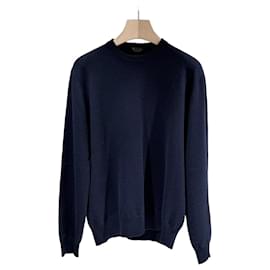 Strickpullover aus Babykaschmir marineblau - Loro Piana