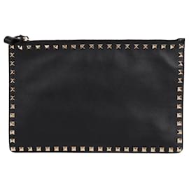 Valentino Clutch Rockstud Black Medium Unisex
