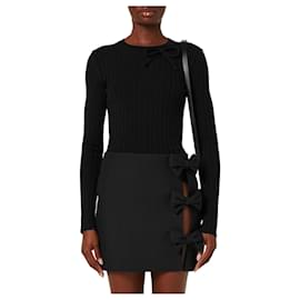 Aufbereiteter Langarmpullover mit Schleifen-Twilly-Schal-Detail - Valentino
