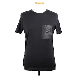 Camiseta de manga corta con bolsillo de cuero - Fendi