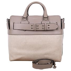 Burberry Bolsa de ombro com cinto em lona, tamanho Medium