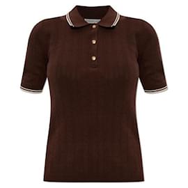 Polo de algodón con patrón de logotipo de diamante - Moncler