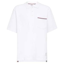 Thom Browne Pocket Cotton Interlock Pique Short Sleeve T-Shirt