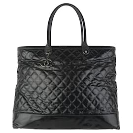 Chanel Borsa Shopper Gpy in PVC tono argento vintage Extra Large