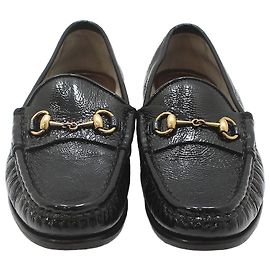 Gucci Mocassino con morsetto in vernice nera