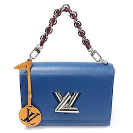 Louis Vuitton Bolso de hombro Twist MM en piel Epi azul