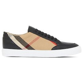 Burberry House Check und Leder-Sneaker