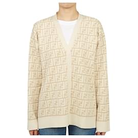 FF ANER Damen Cardigan aus Reversibler Wolle Oversized Fit - Fendi