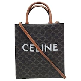 Céline Cabas Vertical Triomphe Canvas Small