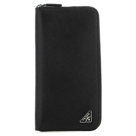 Prada Saffiano Zip Long Wallet