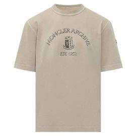 Moncler T-shirt in cotone con logo stampato
