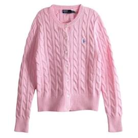 Strickjacke aus Baumwolle mit Zopfmuster und Pony-Logo-Stickerei - Ralph Lauren