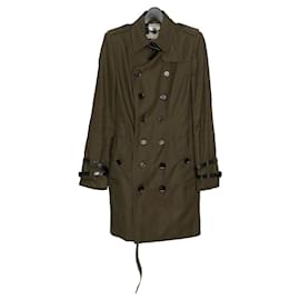Burberry Baumwoll-Trenchcoat-Halbjacke, Farbe Khaki, Größe