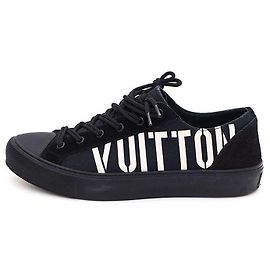 Louis Vuitton Sneakers da uomo in scamosciato nero e tela navy Tattoo
