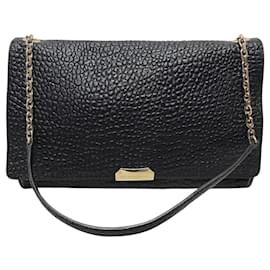 Borsa a tracolla Milldenhall in pelle granulata nera e finiture dorate - Burberry