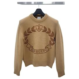 Woll-Kaschmir-Pullover mit Eichenblatt-Wappen - Burberry