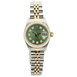 Rolex Datejust Combo Damenuhr Hellgrün After Diamond