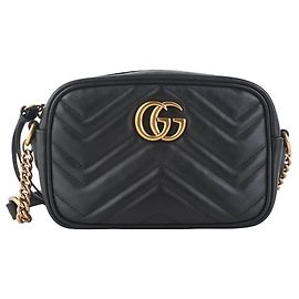 Gucci Borsa a tracolla mini GG Marmont trapuntata