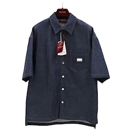 Camicia in denim con etichetta Web Band - Gucci