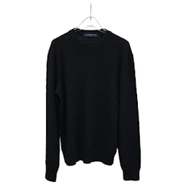 Rundhals Strickpullover Schwarz - Louis Vuitton