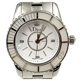 Orologio Christian Dior in acciaio con quarzo e cristalli