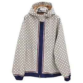 Gucci Nylon-Kapuzenjacke mit GG-geometrischem Motiv