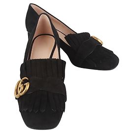 Gucci Décolleté con frange Suede Marmont Mid Heel