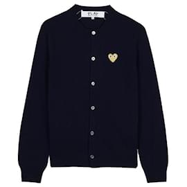 Cardigan mit goldenem Herz-Patch - Comme Des Garcons