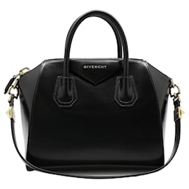 Kleine Anti-Gona Schultertasche aus Black Calfskin Glossy Gold - Givenchy