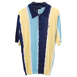 Polo de punto con rayas y logotipo - Prada