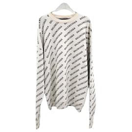 Rundstrick mit Logo-Allover-Print - Balenciaga