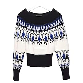 Alexander Mcqueen Fair Isle Wollstrick mit Off-Shoulder-Ausschnitt