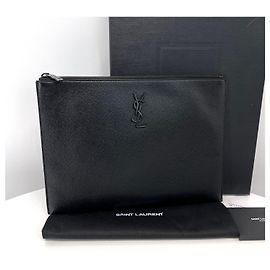 Saint Laurent Clutch Monogram Black