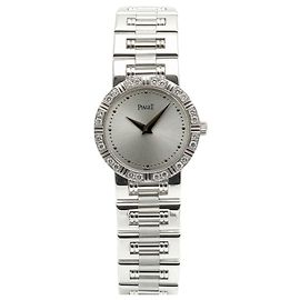 Piaget Dancer Weißgold Armbanduhr für Damen mit Original Diamantlünette Kleine und Lange Größe
