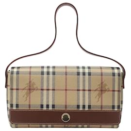 Borsa a tracolla con patta fantasia Haymarket Check Vintage Classic - Burberry