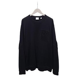 Burberry Vintage-Sweatshirt mit schwarzer Logo-Stickerei