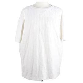 Oblique Terry Baumwolle Kurzarm T-Shirt Weiß - Dior