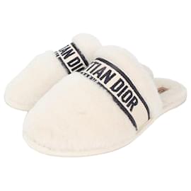 Dior Shearling Slide Mule Sandalen