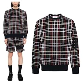 Jacquard-Sweatshirt mit Karomuster Final No-Margin - Thom Browne