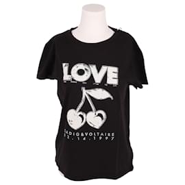 Kurzärmeliges Damen-T-Shirt mit Cherry LOVE Stickerei - Zadig & Voltaire