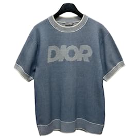 Kurzärmeliges Tramatto Strick-T-Shirt aus Baumwollmischung mit Logo - Dior