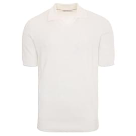 Kurzärmeliges T-Shirt aus Baumwollstrick - Brunello Cucinelli