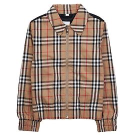 Burberry Boy's Checked Cotton Harrington Jacket