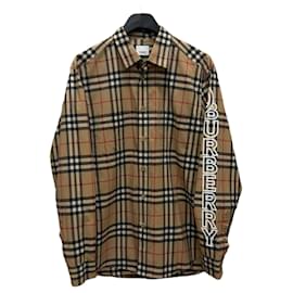 Camicia in popeline con stampa logo - Burberry